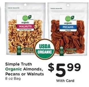 Simple Truth Organic Almonds, Pecans or Walnuts