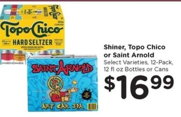 Shiner, Topo Chico or Saint Arnold