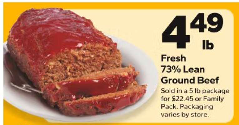 Fresh 73% Lean Ground Beef