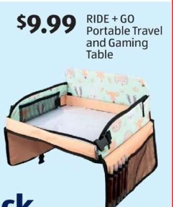 RIDE + GO Portable Travel and Gaming Table
