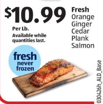 Fresh Orange Ginger Cedar Plank Salmon