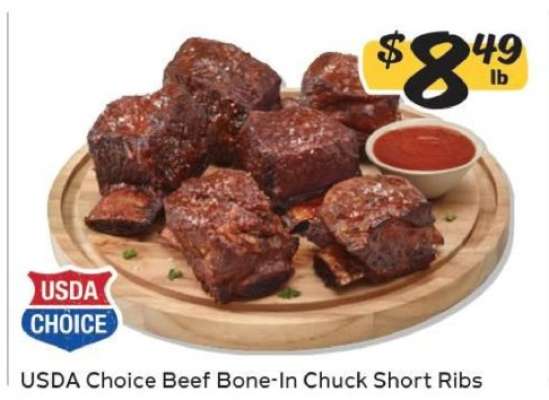 USDA Choice Beef Bone-In Chuck Short Ribs