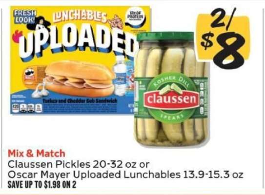 Claussen Pickles or Oscar Mayer Uploaded Lunchables