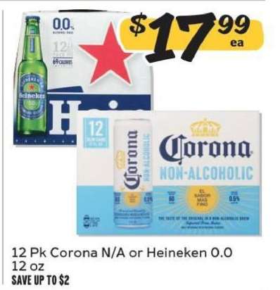 12 Pk Corona N/A or Heineken 0.0