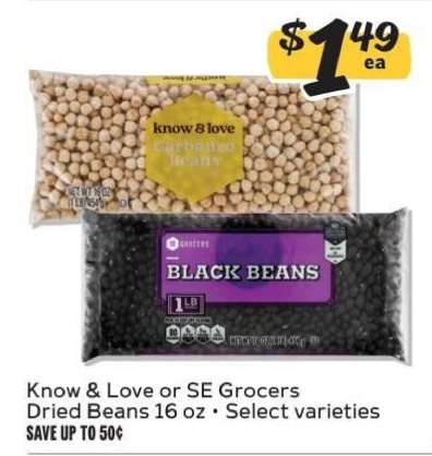 Know & Love or SE Grocers Dried Beans