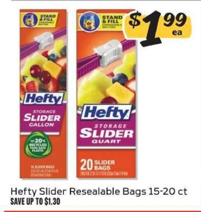 Hefty Slider Resealable Bags