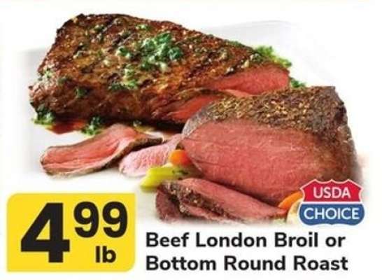 Beef London Broil or Bottom Round Roast