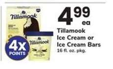 Tillamook Ice Cream or Ice Cream Bars