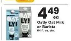 Oatly Oat Milk or Barista