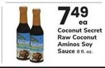 Coconut Secret Raw Coconut Aminos Soy Sauce