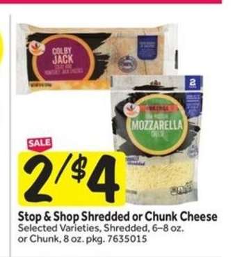 Stop & Shop Shredded or Chunk Cheese