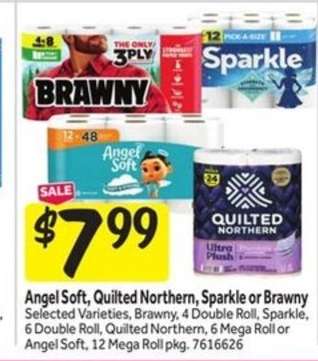 Angel Soft, Quilted Northern, Sparkle or Brawny