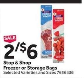 Stop & Shop Freezer or Storage Bags