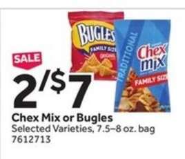 Chex Mix or Bugles