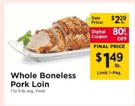 Whole Boneless Pork Loin