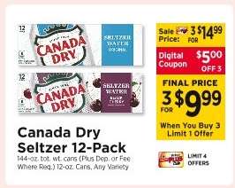 Canada Dry Seltzer 12-Pack