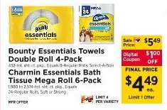 Bounty Essentials Towels Double Roll 4-Pack