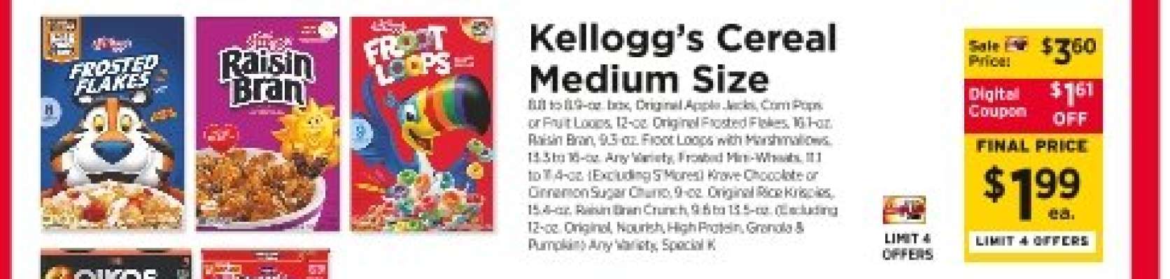 Kellogg's Cereal Medium Size