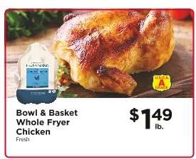Bowl & Basket Whole Fryer Chicken