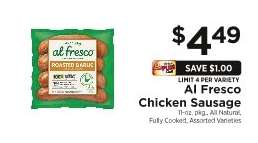 Al Fresco Chicken Sausage