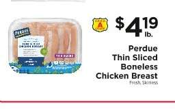 Perdue Thin Sliced Boneless Chicken Breast