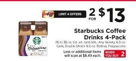 Starbucks Coffee Drinks 4-Pack