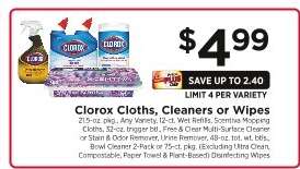 Clorox Cloths, Cleaners or Wipes