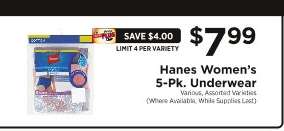Hanes Women's 5-Pk. Underwear