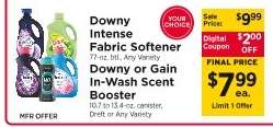 Downy Intense Fabric Softener / Downy or Gain In-Wash Scent Booster