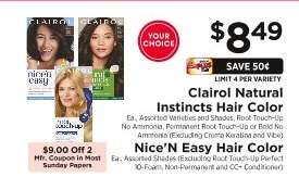Clairol Natural Instincts Hair Color / Nice'N Easy Hair Color