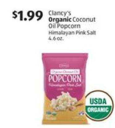 Clancy's Organic Coconut Oil Popcorn
