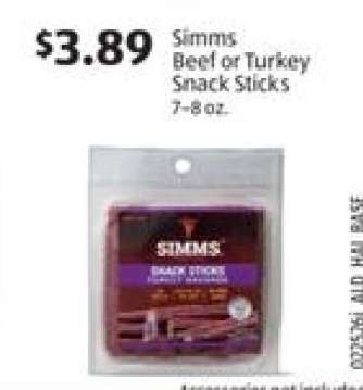 Simms Beef or Turkey Snack Sticks