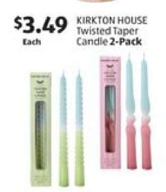 KIRKTON HOUSE Twisted Taper Candle 2-Pack