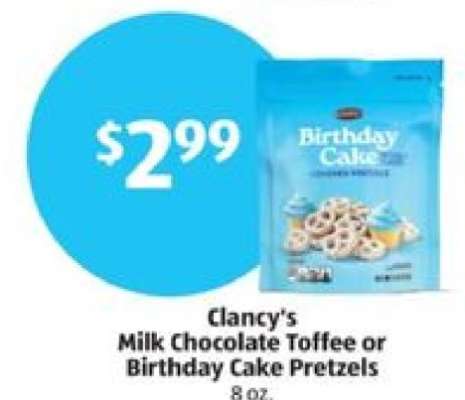 Clancy's Milk Chocolate Toffee or Birthday Cake Pretzels