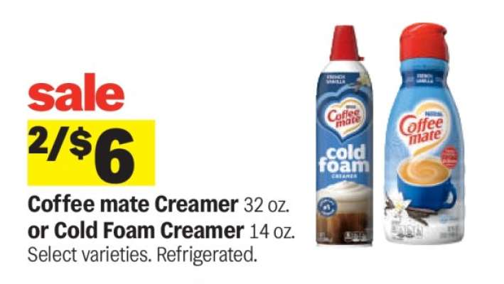Coffee Mate Creamer or Cold Foam Creamer