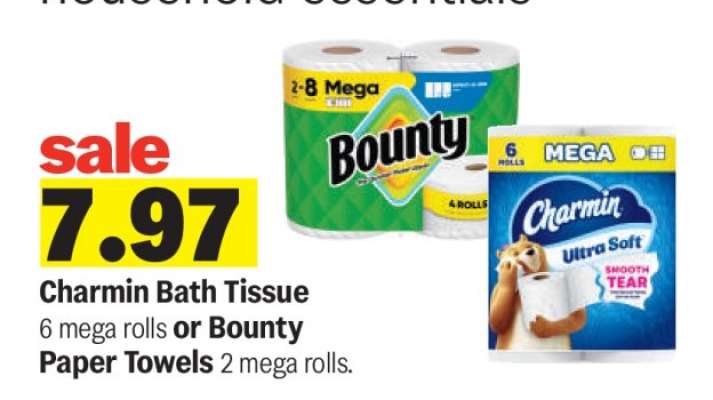 Charmin Bath Tissue or Bounty Paper Towels