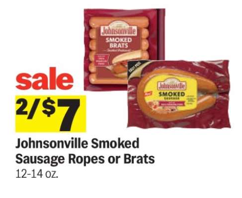 Johnsonville Smoked Sausage Ropes or Brats