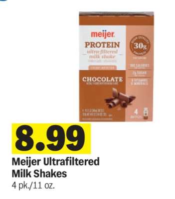 Meijer Ultrafiltered Milk Shakes