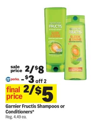 Garnier Fructis Shampoos or Conditioners*