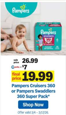 Pampers Cruisers 360 or Pampers Swaddlers 360 Super Pack