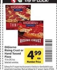 DiGiorno Rising Crust or Hand Tossed Pizza