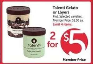 Talenti Gelato or Layers