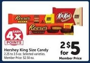 Hershey King Size Candy