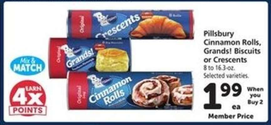 Pillsbury Cinnamon Rolls, Grands! Biscuits or Crescents