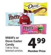 M&M's or Dove Easter Candy