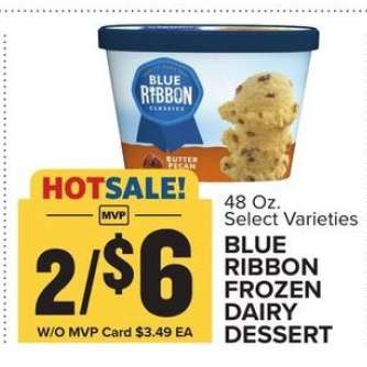 BLUE RIBBON FROZEN DAIRY DESSERT