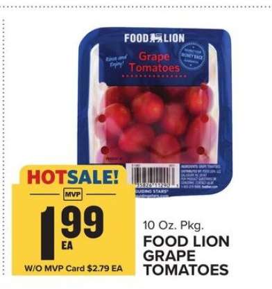 Food Lion Grape Tomatoes