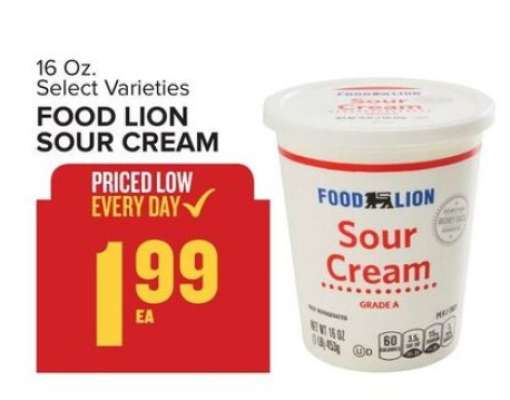Food Lion Sour Cream