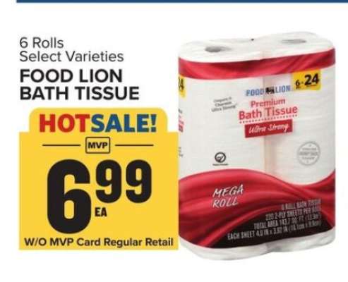 FOOD LION BATH TISSUE