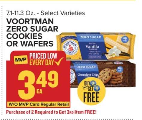 VOORTMAN ZERO SUGAR COOKIES OR WAFERS